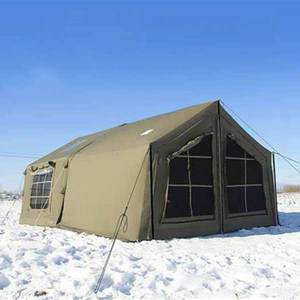 Tente gonflable en tissu TC vert épaissi 17,28 m², imperméable, coupe-vent, gonflage automatique rapide, une chambre familiale - Product Image 5