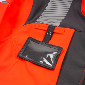 Veste Softshell légère 3 couches en polyester micro <span class=keywords><strong>polaire</strong></span> respirante, imperméable, <span class=keywords><strong>avec</strong></span> <span class=keywords><strong>bande</strong></span> réfléchissante, classe 3 ANSI - Product Image 4
