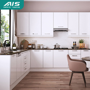 Meubles de cuisine laqués modernes AIS 2025, armoire en bois gris sur mesure, fabricants d'armoires de cuisine en Chine, vente en gros - Product Image 2