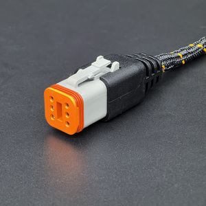 Aangepaste DT waterdichte overmolding automotive verlengkabel 18AWG stroomkabelboom met 6-pins Deutsch gegoten connector voor vrachtwagens - Product Image 2