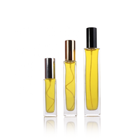 Mini flacon diffuseur de parfum carré, flacon de parfum réutilisable, flacon en verre écologique, 5 ml, 10 ml, 20 ml, 30 ml, avec vaporisateur personnalisé
