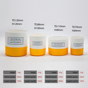 LANGXU Pot à bougie en verre, compatible lave-vaisselle, facile à nettoyer, réutilisable, vide, pour usage domestique quotidien, longue durée <span class=keywords><strong>de</strong></span> vie - Product Image 2