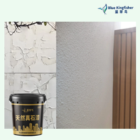 Peinture en spray effet pierre naturelle BlueKingfisher Granite, texture rugueuse pour revêtement extérieur