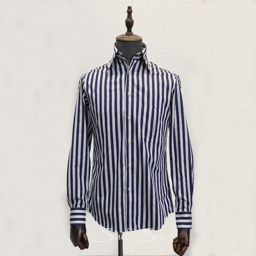Deals Men Italian Collar Shirts Anti-Wrinkle Cotton Shirt