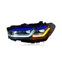 Feux de voiture SJC pour BMW Série 5 G30 G38 2018-2022, ensemble de phares laser, version DRL blanche, phare avant, plug and play