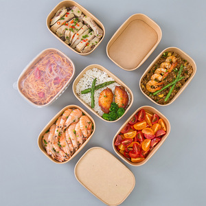 Tapa para Tazón de Ensalada de Papel Biodegradable Desechable, Precio al por Mayor, Revestimiento de PE/PP/PLA de Pared Simple, Envase para Alimentos - Product Image 1
