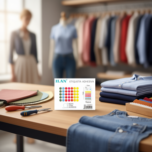 Étiquettes adhésives rondes ILAN 17 mm, 35 étiquettes par feuille, 5 feuilles, autocollants à points colorés pour l'étiquetage des vêtements - Product Image 3