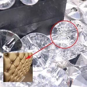 Acrylic crystal buckle home textile clothing sofa cushion snow boots satellite buckle soft bag bedside button