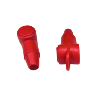 Protège-borne de batterie rouge en forme de L pour câble de démarrage, isolation et protection du bornier positif de batterie de voiture, camion ou bateau