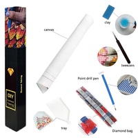 Lukisan Berlian 5D DIY Motif Bunga, Kanvas Persegi/Panjang, Bordir Berlian, Dekorasi Rumah, Hadiah