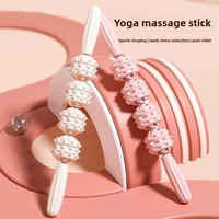 Rouleau de massage musculaire à noyau solide, texture hybride goutte d'eau et dents de loup, durable et épaissi, pour massage des fascias et amincissement des mollets