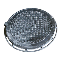 Couvercle de regard en fonte ductile rond, revêtu d'époxy, pour système d'égout, robuste et antivol, pour chambre de drainage en fonte