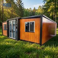 Villa Modular de Lujo de 20 pies con Paredes de Cristal, Insonorizada, para Hotel, Resort, Casa de Vacaciones, con 2 o 3 Habitaciones, Expandible, Casa Contenedor Prefabricada