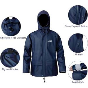 नई आउटडोर मछली सवारी 0.45 मिमी मोटी prainfo वयस्क वर्षा जैकेट पैंट लोगो कस्टम के साथ इंद्रधनुष - Product Image 2