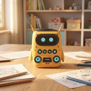 Haut-parleur vocal intelligent avec écran, haut-parleur, jouet interactif portable sans fil - Product Image 1