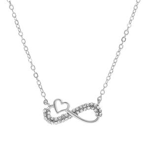 Collana a forma di amore infinito a 8 forme di personalità alla moda con ciondolo a cuore in ottone squisito zircone collana con clavicola per donna - Product Image 5