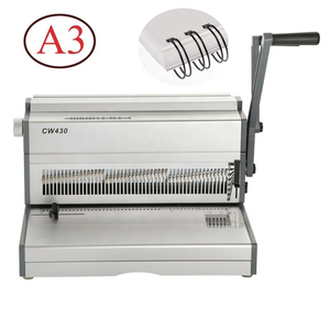 탁상용 A3 사이즈 더블 루프 와이어 O 펀칭 및 클로징 <span class=keywords><strong>2</strong></span> in 1 기계 와이어 북 바인더 CW430 - Product Image 4