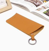 Étui à lunettes en cuir avec logo personnalisé, sac de rangement simple pour lunettes, étui de voyage portable pour lunettes de soleil, cadeau promotionnel