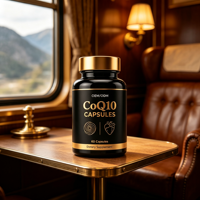 Capsules de CoQ10 Noir Or Premium, 60 unités, Végétaliennes, OEM ODM, Marque Privée, Complément Alimentaire, Fabricant Personnalisé