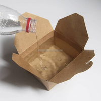 Boîtes en papier kraft naturel biodégradable pour petit déjeuner, carton alimentaire à emporter