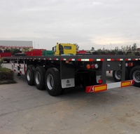 Semi-remorque plateau robuste pour conteneurs 20ft et 40ft à vendre