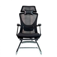 Chaise de bureau ergonomique inclinable, moderne, minimaliste, en maille respirante, confortable pour les siestes de l'après-midi, pivotante et réglable en hauteur