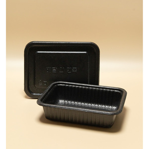 [Ecotainer] thân thiện với môi trường PP bọt vuông súp <span class=keywords><strong>container</strong></span> màu đen bền vững nhiệt độ dài giữ lật nắp hàng đầu cho quà tặng - Product Image 2