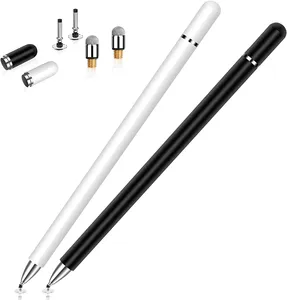 Pensil ponsel 2in1 layar sentuh kapasitif, pena Stylus layar sentuh magnetik kepala ganda hisap magnetik
