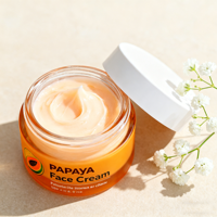Crème pour le visage à la papaye - Crème hydratante pour le visage avec extrait naturel de papaye, crème nourrissante quotidienne pour une peau douce et lisse