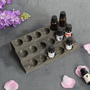 Solid Wood Essential Oil Rack Rectangle Multi Layer Storage <b>Shelf</b> For <b>Desktop</b> Organizer - Product Image 1