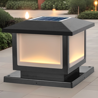 Lampe solaire LED extérieure étanche pour poteau, clôture de jardin, maison, cour, portail, capteur mural, lumière blanc chaud 5W IP65