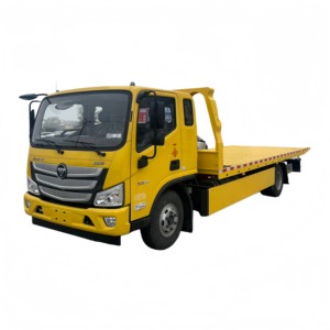 Nouveau camion de remorquage à plateau plat Foton Aumark 4x2 11 tonnes diesel manuel avec treuil 6T, véhicule de sauvetage routier robuste pour le dépannage de véhicules - Product Image 1