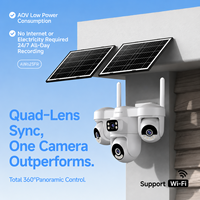 Outdoor Security Camera AI Tracking Zoom Function Two Way Audio Wireless IP Camera Solution Advanced Quad Lens PTZ CCTV Camera