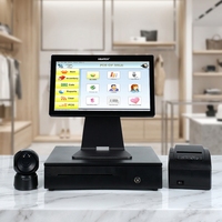 Sistem Kasir Elektronik Layar Sentuh All-in-One HBAPOS Q2 untuk Bisnis Restoran.
