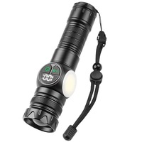 Lampe torche LED multifonction, aimant puissant, étanche, en alliage d'aluminium, rotation à 360°, rechargeable, lumière du jour 5000K, 8 heures, 350