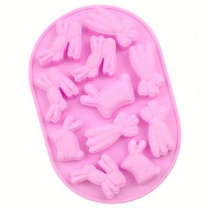 Molde de Silicona con Forma de Conejo y Nabo para Pasteles, Jabones y Velas Hechos a Mano, Ideal para el Festival de Pascua, Venta Caliente, OEM/ODM - Product Image 3