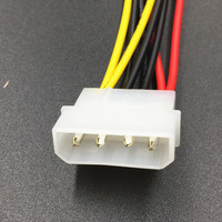 4 Pin Molex to 2 SATA Power Adapter Cable Dual SATA Splitter Cable 20cm for HDD SSD PC