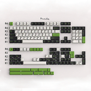 Tùy Chỉnh Keycap Nhà Sản Xuất <span class=keywords><strong>Panda</strong></span> OEM Tiếng Anh Nhật Bản Keycaps Thiết Lập PBT Đúp Shot Cherry Hồ Sơ Bàn Phím Cơ Khí Keycaps - Product Image 1