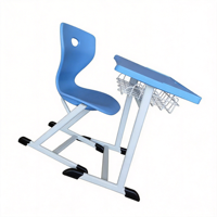 Ensemble table et chaise de maternelle moderne avec panier de rangement et crochet pour sac à dos, mobilier scolaire coloré pour enfants, conception OEM