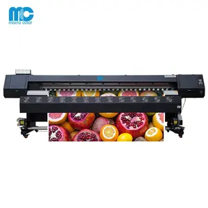 Çin 3.2m 10ft geniş format eko solvent yazıcı araba etiket baskı plotter açık hava fleks afiş posterler mürekkep püskürtmeli yazıcı makinesi