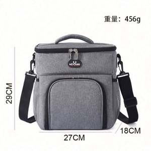 Sac à déjeuner isotherme en cuir classique personnalisable en usine, imperméable et portable - Product Image 2