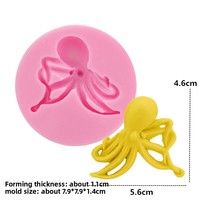 Moule à gâteau en silicone Thème Vie Marine Sous-Marine, pour Fondant, Chocolat, Bonbons, Décoration DIY, Compatible Four, Flexible