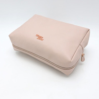 Pochette de voyage personnalisée en PVC grande capacité, résistante à l'eau, avec plaque logo, pour cosmétiques et soins de la peau, avec fermeture éclair