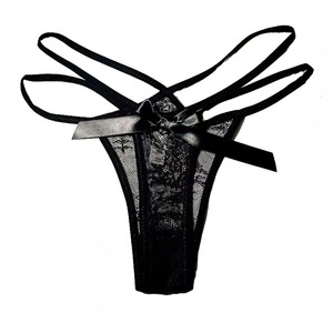 String sexy pour femme avec grand nœud, plusieurs bretelles, dentelle sexy, taille basse, string sexy/thon string/T-shirt - Product Image 5