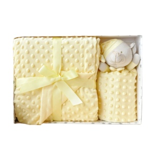 OEM su misura testa di animale neonato imbottita trapunta di sicurezza punti in pile <span class=keywords><strong>coperta</strong></span> per bambini con giocattolo - Product Image 4