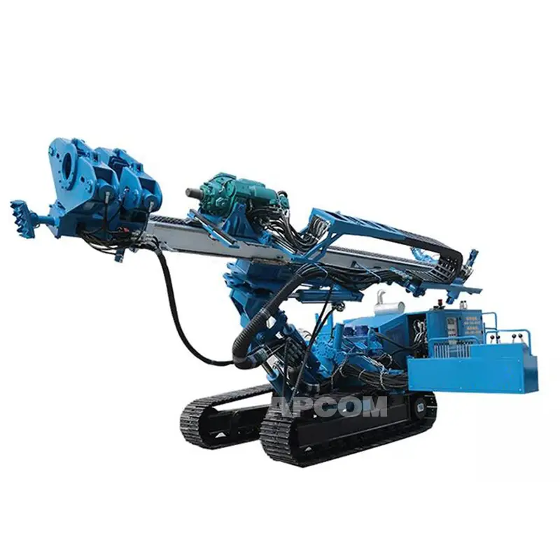 Mining drilling rig rotary drilling APCOM HDL-200 soil sand gravel pebble rock construction Hydraulic drifter anchoring drilling