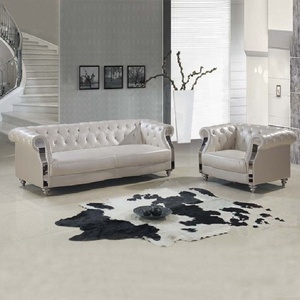 Divano Classico Europeo per Soggiorno, Set di Mobili Chesterfield, Divano a 3 Posti <span class=keywords><strong>in</strong></span> <span class=keywords><strong>Pelle</strong></span> Fatto a Mano - Product Image 4