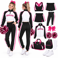 Ensemble de survêtement personnalisé pour cheerleading, enfants, jeunes, adultes, unisexe, pull à fermeture éclair, pantalon de jogging, survêtement d'équipe