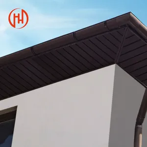 Grosir Pabrik OEM berkinerja tinggi Logo keamanan rumah aluminium terbaru gutter/quare gutter/aluminum mesh penjaga selokan