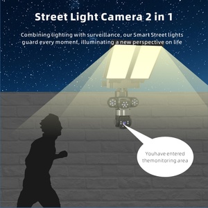 2026 Newest 2 in 1 Outdoor Solar Street <b>Light</b> 3 Len 4G Waterproof Pan-Tilt 24000mAh Battery Rotatable Solar Panels Remote <b>Camera</b> - Product Image 4